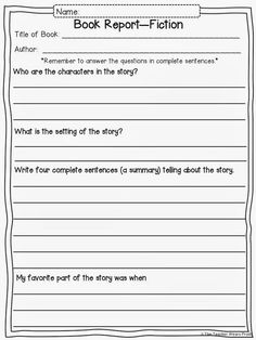 printable book report forms elementary abc s of teaching