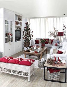 christmas farmhouse decor navidad decorating bathroom living frugal simple makeover frugalliving decorate modern room