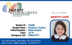 school id card horizontal