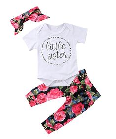 Infant Pink White Dot Pink Rosettes Baby Optional Sleeve Jumpsuit Bow Set NB-12M