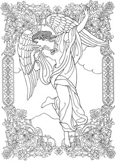 Beautiful Angel coloring page | Coloring pages | Pinterest | Angel ... Beautiful Angel coloring page | Coloring pages | Pinterest | Angel ...