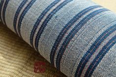 Hand Woven Dyed With Natural Indigo Dyes Rustic Style Thick Stripes Craft Fabric Coarse Upholstery By The Yard Hand Woven Dyed With Natural Indigo Dyes Rustic Style Thick Stripes Craft Fabric Coarse Upholstery By The Yard