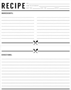 recipe card full page fillable printable pdf teal recipe standard format