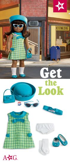 American Girl Truly Me Mix /& Match SEA GLASS Tank Top~Shirt~Aqua~Blaire~Nanea