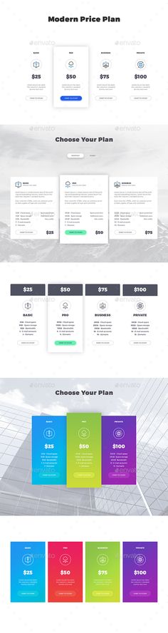 Horizontal \ Vertical Pricing Tables Pricing table, Template and - price chart template Horizontal \ Vertical Pricing Tables Pricing table, Template and - price chart template