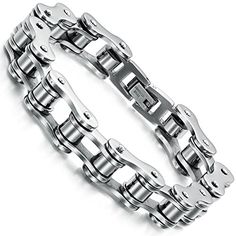 Gold Silver Tone Men/'s en cuir noir tresse bracelet en acier inoxydable chaîne gourmette