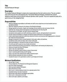 restaurant manager resume example pinterest resume examples