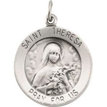 Jewelry Adviser Medals Sterling Silver St Theresa Medal