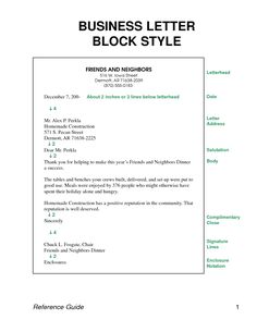 letters business format