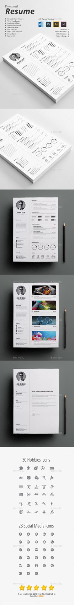 simple design focusing on experience, which includes a single page - resume template indesign simple design focusing on experience, which includes a single page - resume template indesign