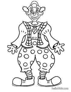 Smiling Clown Coloring Page There Are Many Free In CIRCUS Pages Let Your Imagination Soar And Color This