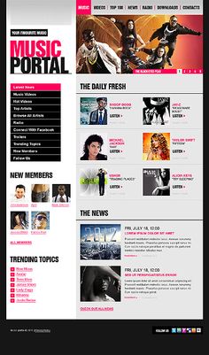49 best music web templates images web themes web design php news website templates