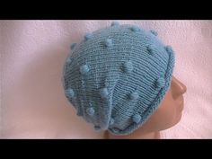 Вязание шапки с с шишечками. - YouTube