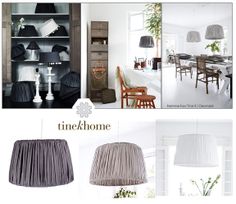 Tine k home taklampe i silke plisse (xl) sort/hvit stripet ... Tine k lampe