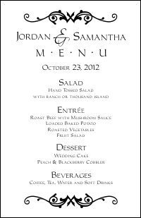 free printable menu cards