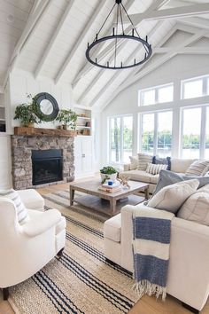 Home Interiors, Modern Farmhouse Living, Farmhouse Living Room Decor Ideas, Farmhouse Decor Living Room