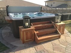 Backyard Swing Sets, Backyard Swings, Hot Tub Patio, Hot Tub Outdoor, Hot Tub Deck, Hot Tub Designs