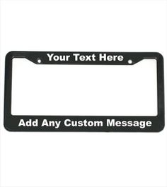 Crazy Cat Lady Black Metal License Plate Frame Tag Holder
