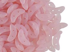 50 3x10mm Czech Glass Dagger Beads Coral Pink//Brown