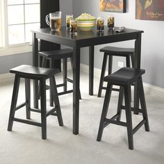 Safavieh Bistro 4-Piece Counter-Height Bench and Stool Pub Set ... Safavieh Bistro 4-Piece Counter-Height Bench and Stool Pub Set ...