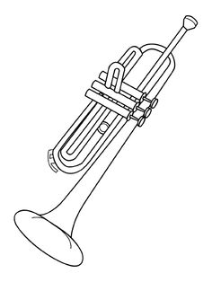 It is a photo of Simplicity trombone coloring page This is a graphic of Simplicity trombone coloring page
