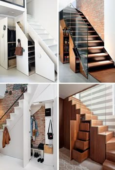 armario falso embaixo escada - Pesquisa Google Home Stairs Design, Loft Stairs, Closet Rod, House Stairs, House Interior, Staircase Storage