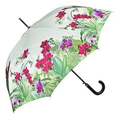 1 Stockschirm Mohnblume Orchidee Schirm Schirme Regenschirm Blume Blumen neu