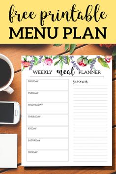 floral free printable daily planner template sheets free