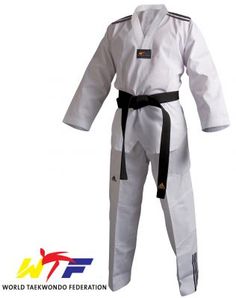 DOUBLE Y Tristar Dobok Taekwondo col Blanc DOUBLE Y Tristar Dobok Taekwondo col Blanc