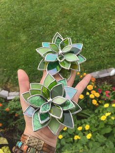 Decor Frogs Hanging Metal Green Glass Marble Bell Flower Leaf Sunray Catcher New