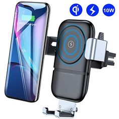 Air Vent Mount Telefon 10W Qi Drahtloses Autoladeger/äT Ist Kompatibel Mit Samsung Galaxy Note10 Plus//Note10//S8//S8+//S7//S7 Edge//Note 5 SCHWARZ Eariy Zwei In Eins Schnell Auto Kabelloses Ladeger/äT