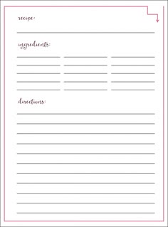free printables 4 layouts for full page recipe book binder full page recipe template free