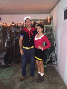 diy olive oyl and popeye costume