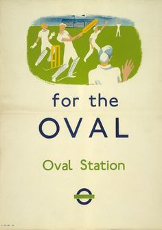 A2 Reprint 1935 The Oval Cricket Ground Poster A3