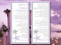 Fold Over Wedding Program Template Beach Coastal Fold Over Wedding Program Template Beach Coastal Dreams Ocean Diy Half Printable Seashell By Pai