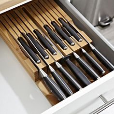 Drawer Organizers Wood Knife Block Kitchen Insert 19 53 Clever Ways For Your Kitchen Knives Storage