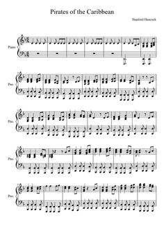 pirates of the caribbean musescore com piano piano sheet music pirates of the caribbean violin sheet music