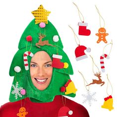 Funny Christmas Long Elf Hat Adults Novelty Party Holiday Headwear Xmas Ornament VALORCASA
