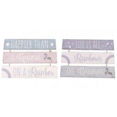 Half Unicorn Half Mermaid Rainbow Blue Pink Metal Hanging Plaque Glittery Sign