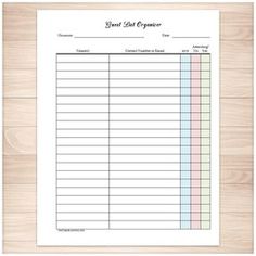 free printable wedding guest list tracker printable wedding guest