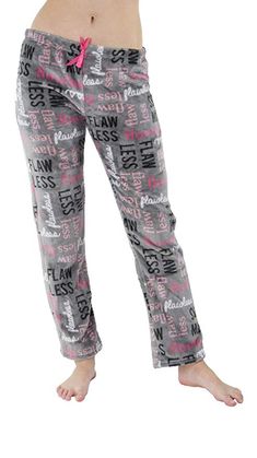 Women Plush Fleece Pajama PJ Bottoms Pants Winter Warm Sleepwear Rose XXL
