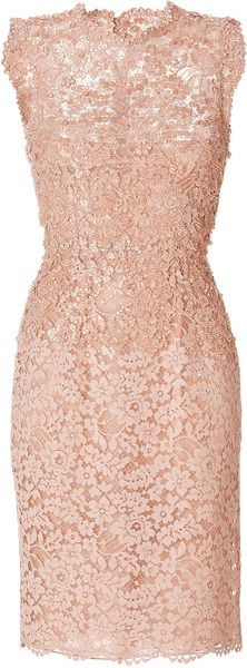 9 Best Peach Color Dress Images On Pinterest Pretty Dresses Beaded Lace Dress Lyst Valentino Pink Pretty In Peach With Allover Tonal