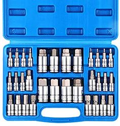 S2 Steel CASOMAN 33 Piece Master Hex Bit Socket Set SAE And Metric 5/64-inch to 3/4-inch 2mm to 19mm Socket Tool Kit Allen Socket Bit S2 Steel CASOMAN 33 Piece Master Hex Bit Socket Set SAE And Metric 5/64-inch to 3/4-inch 2mm to 19mm Socket Tool Kit Allen Socket Bit