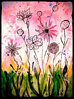 Watercolor and sharpie Görüntüler ile