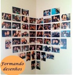 heart photo collage with
