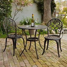 36 Best 3 Piece Outdoor Patio Conversation Sets Images On Pinterest Best Cast Aluminum Outdoor Patio Bistro Furniture Sets Reviews