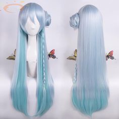 LOL Soraka Star Guardian Green Bangs Long Wavy Wave Curly Cosplay Wig Hair KKK