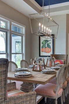 this coastal dining area features a darlana linear chandelier from this coastal dining area features a darlana linear chandelier from