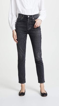 Citizens of Humanity Rocket Crop High Rise Skinny Jeans,Optic White,Size 25,$178