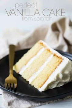 Perfect Vanilla Cake Recipe, Vanilla Cake From Scratch, Chocolate Cake Recipe Easy, Cake Recipes From Scratch, Chocolate Recipes, Chocolate Frosting, Simple Layer Cake Recipe, Organic Vanilla Cake Recipe, Best Vanilla Cake Recipe For Stacking